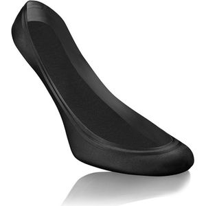 2 pack Sesto-Senso dames ballerina sokjes met siliconen antislip, zwart maat 35-38