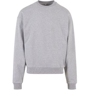 Build Your Brand - Ultra Heavy Crewneck Sweater - Heather Grey maat XL