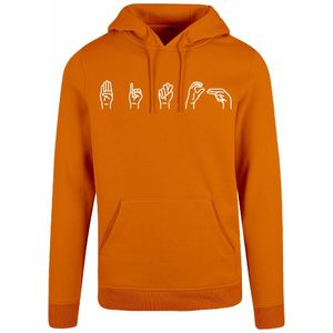 7311 - Hoodie - Gebarentaal; Bitch-Paradise Orange-S