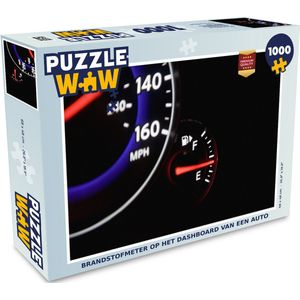 Puzzel Brandstofmeter op het dashboard van een auto - Legpuzzel - Puzzel 1000 stukjes volwassenen