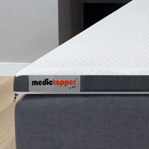 Medic Topper® - Topper 180x210 cm - Luxe Topdekmatras met Verkoelende Gel en Traagschuim voor Ultiem Slaapcomfort en Rugpijnverlichting - Ideaal als Matrasbeschermer voor elke Slaapkamer - Topper 180 x 210 x 7 cm