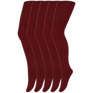 Meisjes panty's | 100 denier | Merk: Yellow Moon | Maat: 98 t/m 176 | Kleur: Rood | 5 Paar