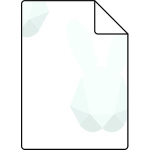 Proefstaal Origin Wallcoverings behang origami konijnen mat wit en mintgroen - 26,5 x 21 cm - 347489-S
