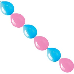 boy or girl ballon - ballonnenslinger - jongen of meisje - 10stuks - blauw/roze -