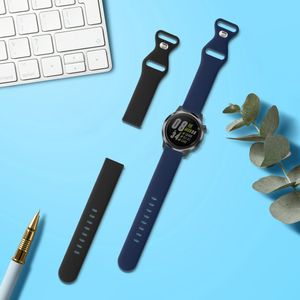 kwmobile 2x siliconen smartwatch bandjes - geschikt voor COROS PACE 2 / APEX (42mm) - 17,2 - 23,8 cm in zwart / donkerblauw - Maat L