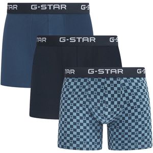 G-Star heren 3P boxers logo grid blauw
