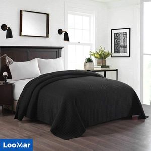 LooMar - Dekbed - Hoesloos - Gewatteerd - Zwart - 240 x 260