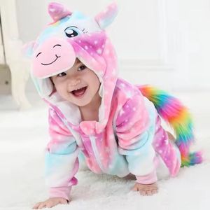 Budino® Baby Onesie - Baby Romper - Baby Pyjama - Baby Pakje - Baby Verkleedkleding - Baby Kostuum - Dier - Unicorn - Roze - maat 80
