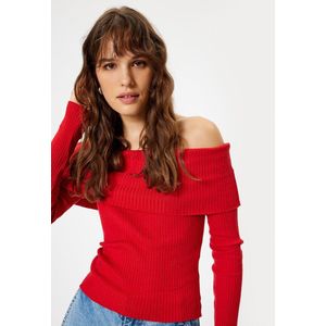 Koton - Trui - Rood - Slanke Pasvorm - Lange Mouw