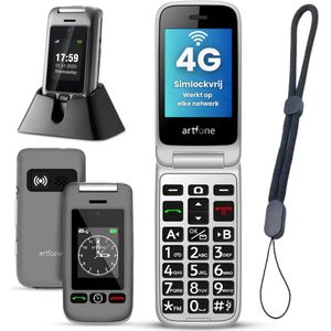 Senioren Telefoon met Polsband - Simlock vrij - Klap GSM - Dubbel Klapbaar scherm