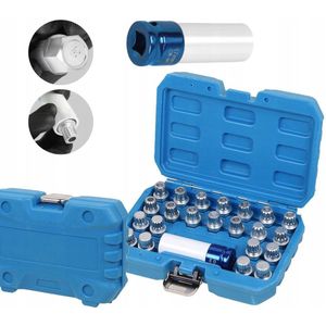 VW Wieldop Sluitring Dop Set 23 Delig - Speciale Dop Gereedschap