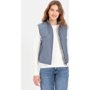 camel active Korte gewatteerde bodywarmer van gerecycled polyester - Maat womenswear-48 - Blauw