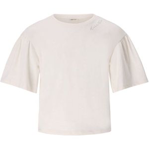 Like Flo - Estelle Flo girls tee with ruffle sleeves - Off white - Maat 110