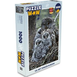 Puzzel Uil met jongen in boom - Legpuzzel - Puzzel 1000 stukjes volwassenen