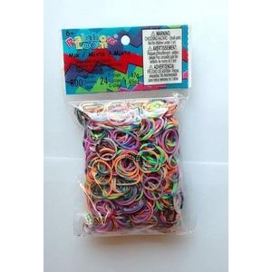 Rainbow Loom Elastiekjes - Tie Dye Mix - 600 stuks