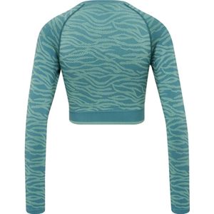 hummel - hmlMT SAGA SEAMLESS CROP T-SHIRT LS - T-shirt - Zwart - Naadloze Stof