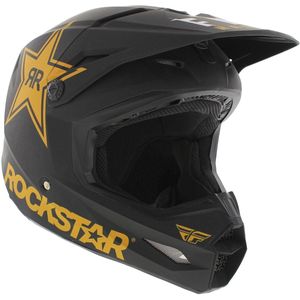 Fly Racing - Kinetic - Crosshelm - Mat Zwart Goud - Maat XXL