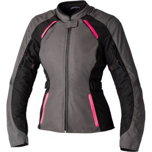 RST Ava Ce Ladies Textile Jacket Dark Grey Neon Pink Black 16 - Maat - Jas