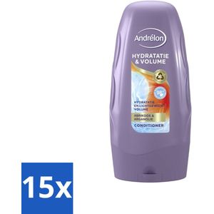 15 x Andrélon - Hydratatie & Volume - Conditioner - 250 ml - Hydratatie - Volume - Droog Haar - Futloos Haar - Abrikozenextract
