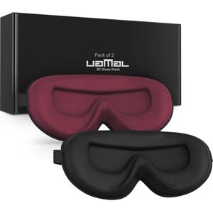 Ergonomisch 100% Verduisterend Slaapmasker - Comfortabel Oogmasker voor Degenen die Diepe Slaap Verlangen