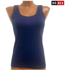 2 Pack Top kwaliteit dames hemd - 100% katoen - Marineblauw - Maat L