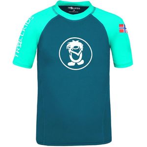 Trollkids - Kvalvika - T-shirt - Groen - Korte Mouwen - UV-bescherming 50+