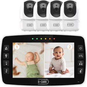 B-Care Twinkle Regular - Babyfoon Met 4 Camera's - 4.3 Inch LCD Baby Monitor - Split screen - Zonder Wifi en App