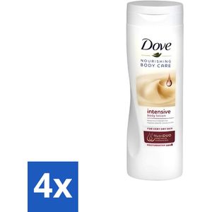 4 x Dove Bodylotion Intense Care 400 ml - Lichaamslotion - Intensieve Hydratatie - Droge Huid - Gevoelige Huid - Dove