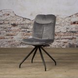 SIDD Rota swivel sidechair - Lush 812-229 Grey