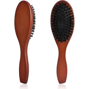Boar Hair Brush - Professionele Houten Kam - Anti-Static - Voor Vrouwen, Mannen en Kinderen - Vermindert Haarbreuk en Frizzy Haar