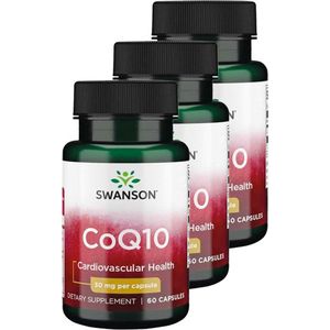Swanson | CoQ10 | 60 Capsules | 3 stuks | 3 x 60 Capsules