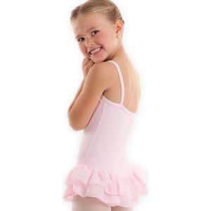 Dancer Dancewear® Balletpakje met tutu roze | Balletpak met tutu voor een meisje | ""Diva"" | maat 98 | Maat 4 jaar