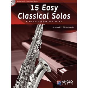 15 Classical Solos Easy 15 Alt Saxofoon met Piano begeleiding Muziek Boek