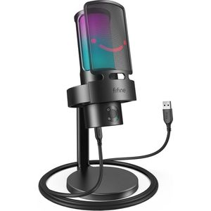 FIFINE A8 - USB RGB Streaming Microfoon - PS5/PS4/PC - Zwart
