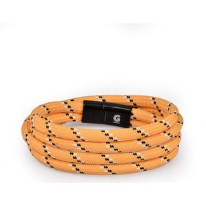 Surfer armband Touw met Magnetische Sluiting Galeara NOA Double 21.5cm Heren en Dames oranje