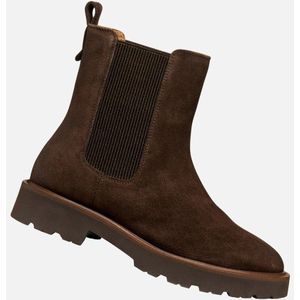 Geox - Norize - Dameslaarzen - Donkerbruin - Nubuckleer