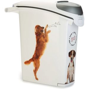Curver PetLife - Voedselcontainer - Voor hond en katten - 10kg / 23L - 23,5x49,7x50,30cm