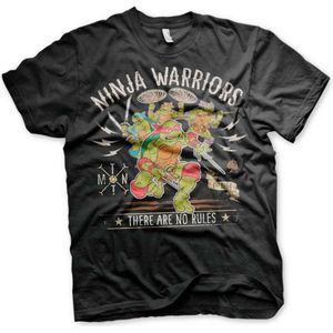 Teenage Mutant Ninja Turtles Unisex Tshirt -XL- Ninja Warriors No Rules Zwart