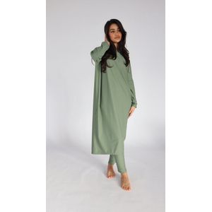 Burkini Sophie incl bijpassend zwemhoofddoek - Badpak - Zwemset maat S/36 - Pistache |burkini islamitisch zwempak ( maat valt klein)