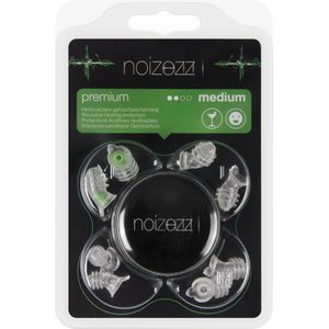 Noizezz - Green Medium - Gehoorbescherming met demping tot 24 dB - Groen - Oordoppen - 4 maten