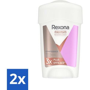 Rexona Women - Deodorant Stick - Maximum Protection Confidence - Anti-transpirant - 45 ml - Voordeelverpakking - 2 stuks