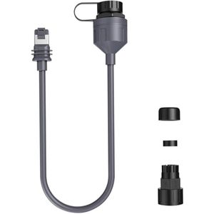 Ethernet-adapter RJ45 0,5 m 26AWG CAT5E met waterdichte verlengkabel - 2000 Mbps gegevensoverdracht