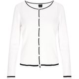 DreiMaster Klassik Gebreid vest  zwart / offwhite