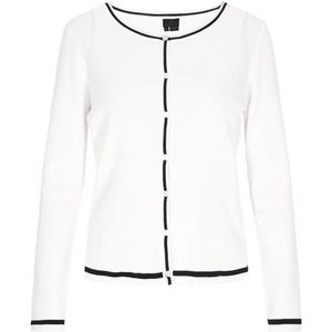 DreiMaster Klassik Gebreid vest  zwart / offwhite