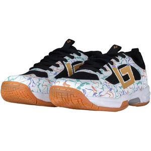 Brabo - Tribute - Indoor Hockeyschoenen - Wit - Zwart - Goud - Groen - Blauw - Oranje