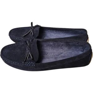Livano Loafers Dames - Met Hak - Damesschoenen - Instappers - Marineblauw - Maat 39.5