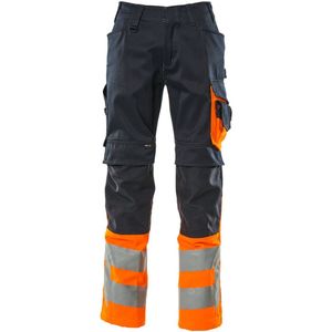 Mascot Safe Supreme Broek met kniezakken 15679-860 - donkermarine/hi-vis oranje