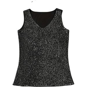 Nivard Topje Dames - Kleding - Shirt - Blouse - Kort - Volwassen - Zwart - Maat L