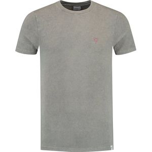 Purewhite -  Heren Slim Fit  T-shirt  - Bruin - Maat XS