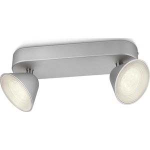 Philips myLiving Tweed - Plafondlamp - 2 Spots - LED -  Aluminium